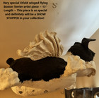  rare  Extraordinary Ooak Handmade Boston Terrier Winged Flying 13  Art Piece