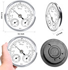 Outdoor Barometer Thermometer Hygrometer - 5in Weather Station  Home Wall  Fishi