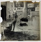Antique Glass Photo Negative   Woman Seated In Ornate Parlor