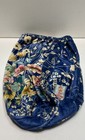 Johnny Was Blue Multi Floral Velvet Drawstring Blanket Bag