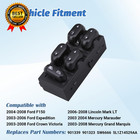 Power Window Control Switch Master Door Button Compatible With 2003-2008 Ford