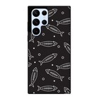 Anti Scratch Cover For Samsung S25 S24 S23 Fe Ultra A15 A16 Hand Drawn Fish Bone