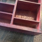 Vintage Wooden Miniature Shadow Display Curio Shelf Compartment Mahogany Stain