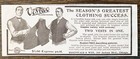 Ves-two Reversible Men s Silk Vest Rosenwald   Weil Vtg C1900s Clothing Print Ad