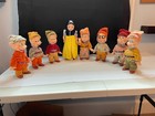 Vintage Rare  1930 s Knickerbocker Snow White   7 Dwarfs Doll Set 