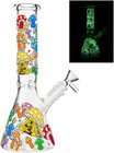 10 Inch Colorful Mushroom Beaker Bong Glass Bongs Water Pipe Hookah 14mm