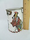 Decorative Porcelain Tankard Stein W  Pewter Lid  38