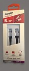 Energizer 6ft Braided Usb-c To Lightning Cable Black Eng-lc7bk Mfi Certified