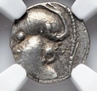 Gaul Aedui Ancient France 50 Bc  Celtic Julius Caesar Quinarius Silver  Ngc Vf