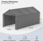 Outdoor Heavy Duty Carport Canopy Tent     10x20 Ft Portable Garage Shelter