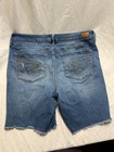 Seven7 Denim Shorts Womens Size 14 Blue Raw Hem Stretch Jean Shorts Casual Summe