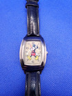 Disney Mickey Mouse Watch Vintage Classic Leather Black Strap Mck762