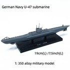 1 350 Wwii German Submarine U-47 U-boat Model Diecast Alloy Military Collection