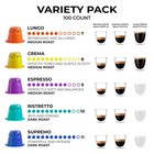 Variety Pack - 100 Espresso Pods Compatible With Nespresso Original Line - Me   