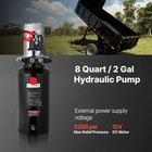 Uimoso 8 Quart 2 Gal Hydraulic Pump Double Acting Dump Trailer Power Dc 12v