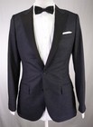 J Crew Ludlow Charcoal Gray Peak Lapel 2-btn Peak Lapel Tuxedo Blazer Jacket 36s