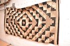 Antique Large Navajo Rug Textile Native American Indian 58x30 Vtg Geometric