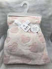 Baby Starters Pink Embossed Heart Baby Blanket Security Lovey Plush Hearts New