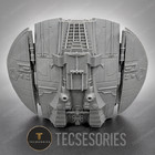 3 Battlestar Galactica Cylon Raiders Tos 6in Grey 3d Printed Ship Model Set