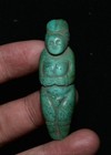 2 2  Old Chinese Green Turquoise Carved Fengshui People Woman Statue Pendant