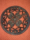 Ornate Cast Iron Trivets 7    Set Of 2