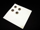  The Beatles Pinback Set Official Pewter Heads On Card