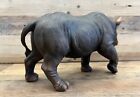 Rhinoceros Resin Tabletop Figurine 11  X 5 5 