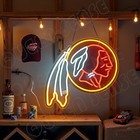 16 x14  Washington Redskins Sports Led Neon Sign With Dimmer Usb Powered Light