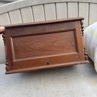 Antique Elias Howe Treadle Sewing Machine Wood Cover Top Coffin  Rare