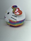 Ty Beanie Baby Ballz - Hello Kitty Rainbow 5  New Mwmts Plush Stuffed Animal Toy