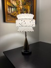 Mid Century Vintage Style Tapered 3 Tier Fiberglass Lamp Shade White Starburst