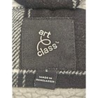 Art Class Jacket Boys Black white Plaid Flannel Sherpa Lined - Button-up Sz S