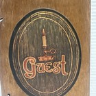 Wooden Craft Vintage Look For Guest Log Book Signature Book With 11 Pages 