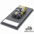 Mini Station 1 64 Rwb-targa Beetle T1 Van Trailer Set Mooneyes Model Car