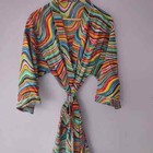 Indian Floral Printed 100  Cotton Robe Long Kimono Sleepwear Night Kimono Dress