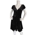 Vintage Betsey Johnson Velvet Mini Dress Fairy Grunge Stretch Small Black Label