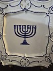 Judaica Porcelain Platter Menorah Made In Portugal Hand Painted