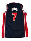 Team Usa 1992 Dream Team Custom Larry Bird Mesh Blue Jersey Size L