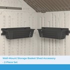 Suncast 25 X 7 25 Inch Basket Accessory For Outdoor Shed  Black   2-pack 
