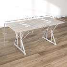 47 -63  Expandable Dining Table Extendable Kitchen Table Distressed Gray