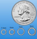 925 Solid Sterling Silver Open Jump Rings Bail Connectors 5 6 7 8mm Attach Charm
