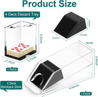4 Deck Blackjack Shoe And Discard Tray  Clear Acrylic Card Dispenser Blackjack
