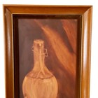 Vintage Original Still Life Oil Art Painting Framed Wine Fruit Signed Moody 23 