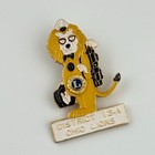 Lions Club District 13-a Ohio Enamel Lion Golfer Pin Screwback