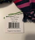 Vera Bradley Soft Fringe Scarf Petal Paisley Pattern New With Tags