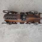  hubley  Cast Iron Toy Race Car Moving Pistons Black Driver Reproduction