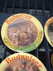 Budweiser Metal Beer Glass Coasters Set Of 6 Vintage Mancave Nostalgia
