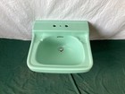 Vtg 19x17 Mid Century Jadeite Min Green Ceramic Bath Wall Sink Standard 441-25e
