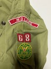 Vintage Boy Scouts Shirt Mens Medium Green Sanforized 1960s Uniform Bsoa