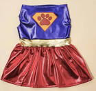 New Dog Puppy Superhero Superwoman Red Blue Pet Costume Size Medium Fun Comfy